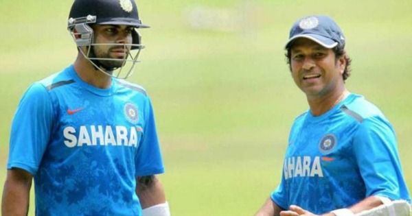 Kohli with Sachin