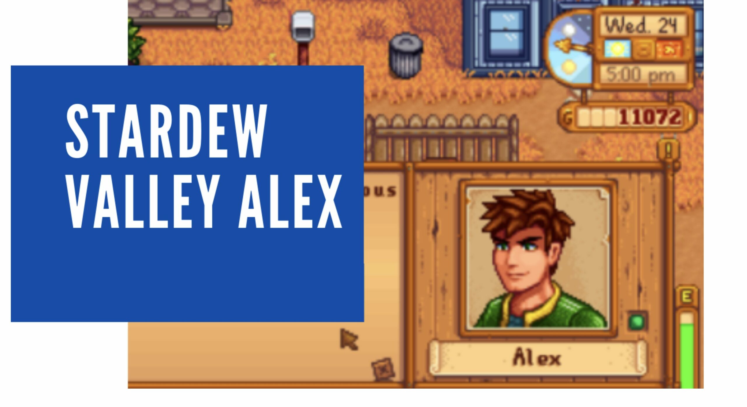 Stardew Valley Alex Schedule