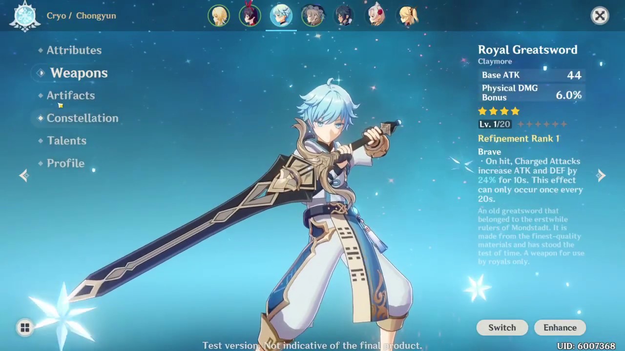 Genshin Impact Royal Greatsword