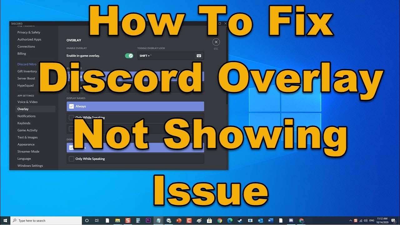 How to fix Discord Overlay Not Working
