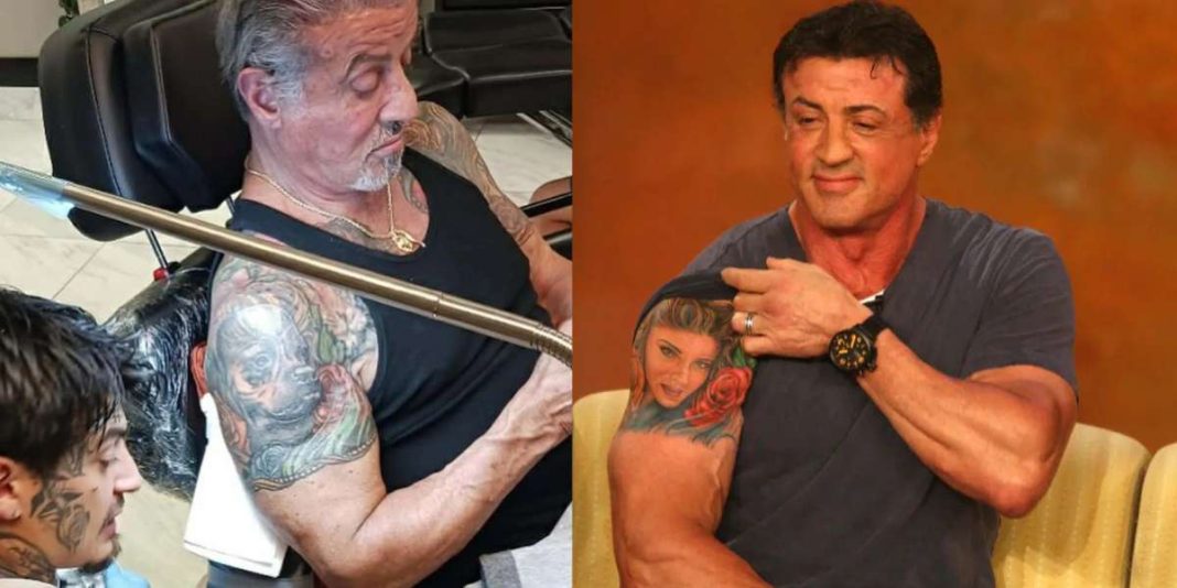 Sylvester Stallone Covers Up Tattoo of Wife with Image of Rocky Dog, Butkus