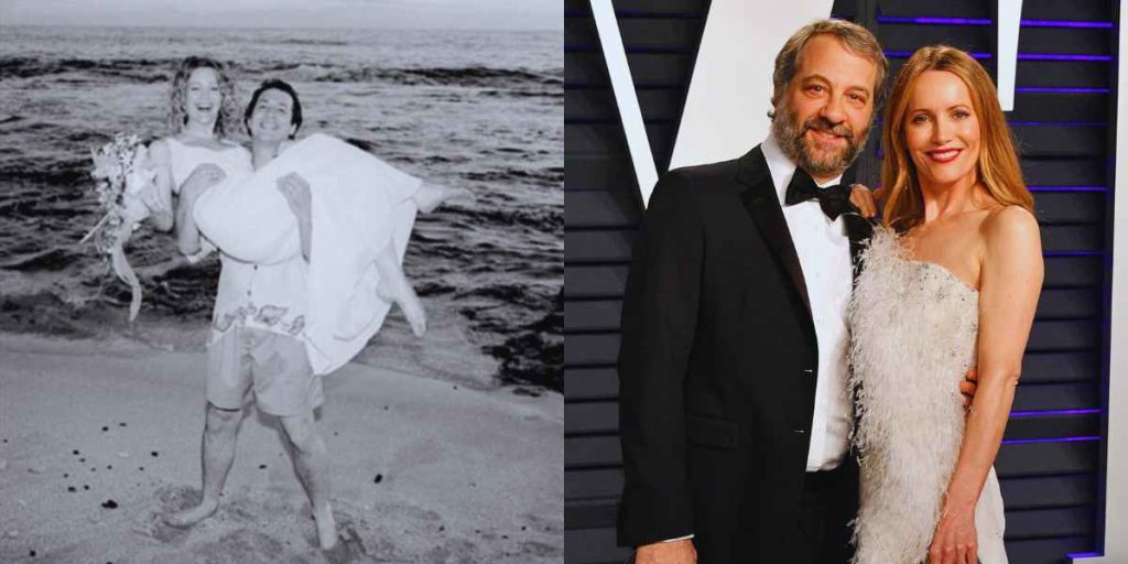 Judd Apatow and Leslie Mann