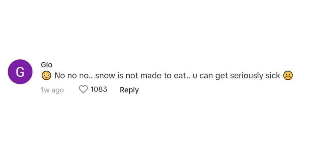 Reese Witherspoon Eating Snow