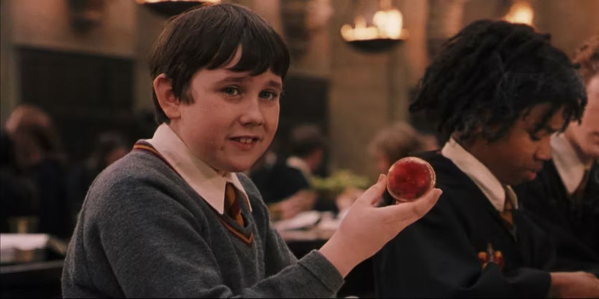 Neville Longbottom Forgets To Wear His Cloak
